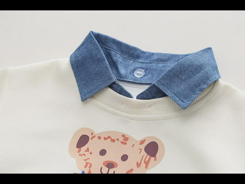 Herbst/Frühling Bär Casual Jungen Zwei-Stück Koreanische Anzug