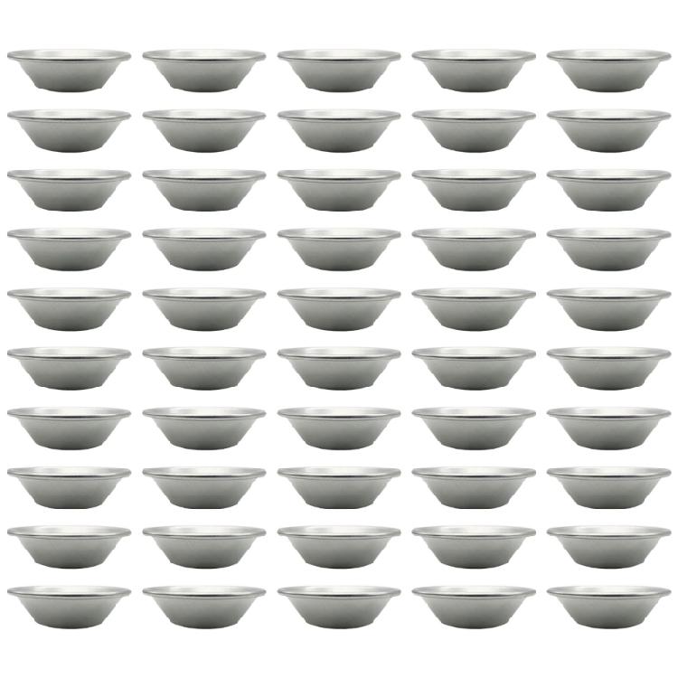 

Set of 50 Small Cake Aluminum Moulds Nonstick Cupcakes Cups Metal Pudding Moulds 1