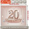 Birthday Party Backdrop Gold Polyester Banner Photo Booth Decoration 44