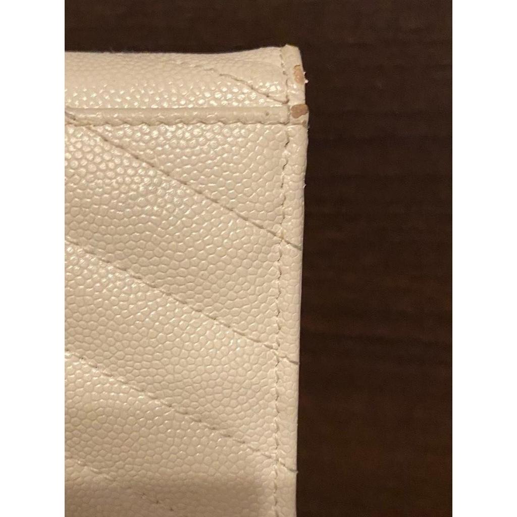 Used SAINT LAURENT bifold wallet beige