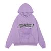 Unisex Hip Hop Oversized Hoodie With 3D Foil Web Print Cotton Heavyweight Sweatshirt Winter