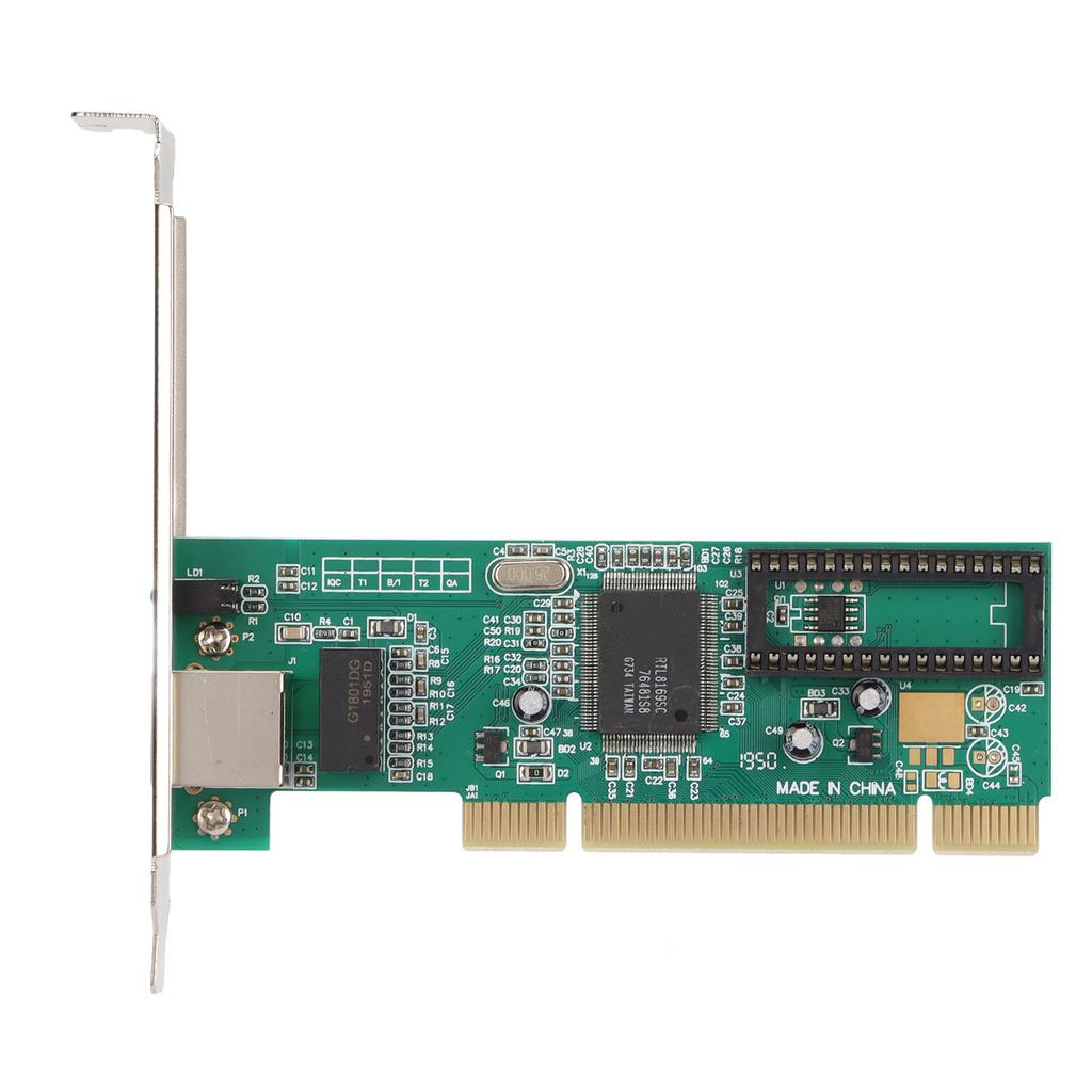 PCI to Gigabit Network Card Self Adaption Single RJ45 Port Indicator Light Stable PCI Ethernet CardGigabit 8169 Chip