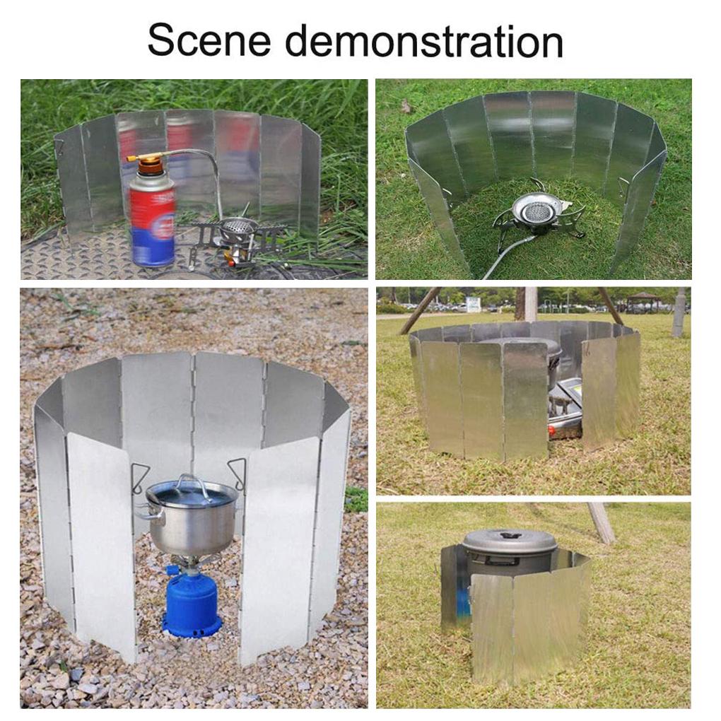 NEW 10 Plate Foldable Aluminum Outdoor Stove Wind Burner