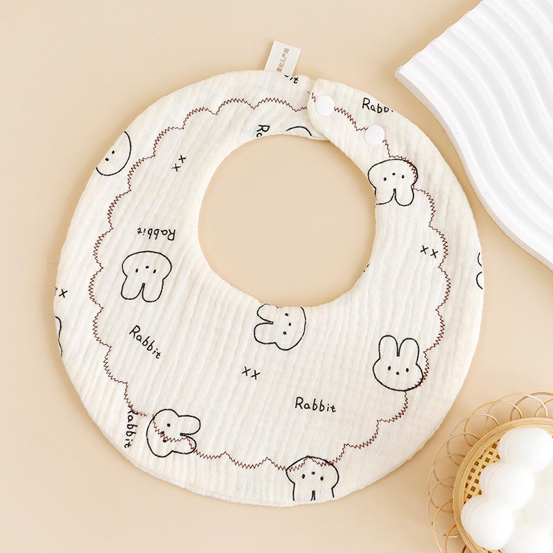Six-Layer Baby Crinkle Cloth Bib - Soft, Absorbent & Anti-Spit-Up for Newborns