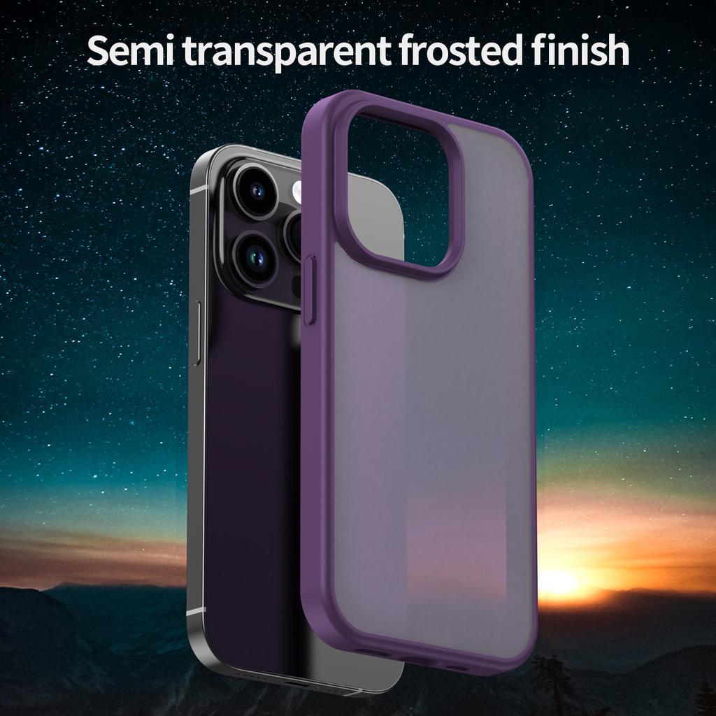 For iPhone 14 Pro Max Case Skin Touch Matte Anti Drop TPU PC Phone Back Cover