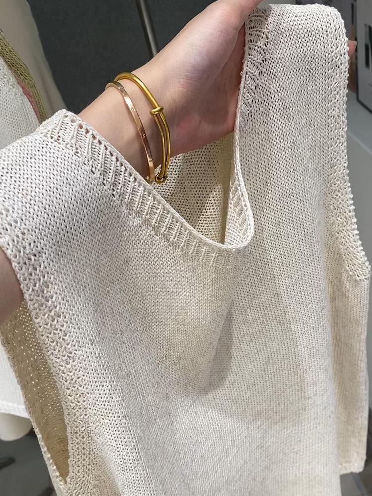 Highly recommended! Super comfortable Tencel linen knit vest for women - perfect summer sleeveless camisole.