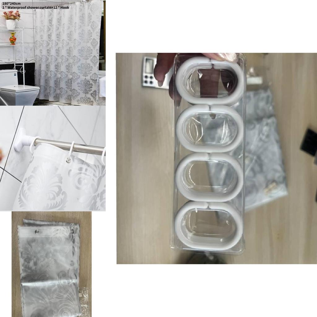 Thickened European Peva Waterproof Bathroom Curtain With Geometric Abstract Design For Shower Privacy And Decor