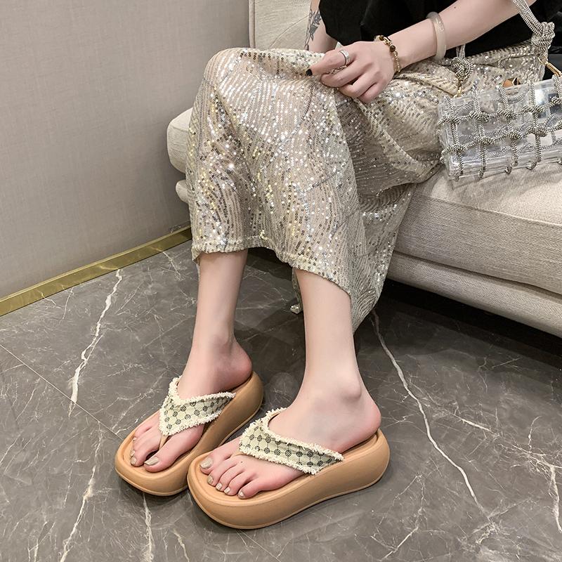 Summer Women Platform Flip Flops Slippers High Heel Sandals Flip-flops Pumps EVA Wedge Shoes Outside Casual Zapatillas De Mujer