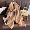 Luxury Long Scarf For Women Elegant Shawl Warps Ladies Hijab Neckerchief Soft Stain Retro Scarves For Travel Wear