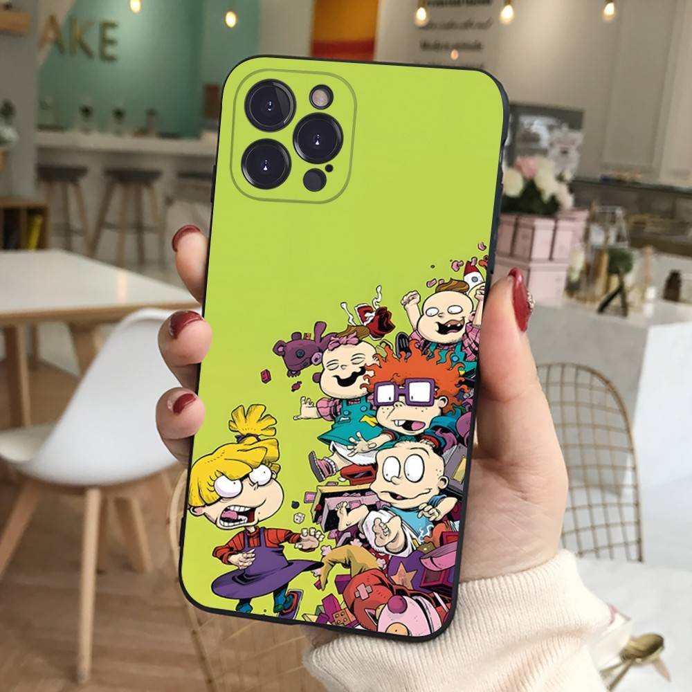 Cartoon Funny R-Rugrats Phone Case For Iphone 17 16 15 14 13 12 11 Pro Max Plus Black Shell Cover Case