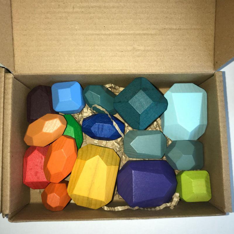 Montessori Stone Stacking Educational Puzzle Blocks for Girls – Early Learning Gift