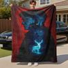 1pc Harry Potter,Hogwarts,Patronus Outdoor Flannel Throw Blanket All Season Soft Warmth,Home Decor 1031176