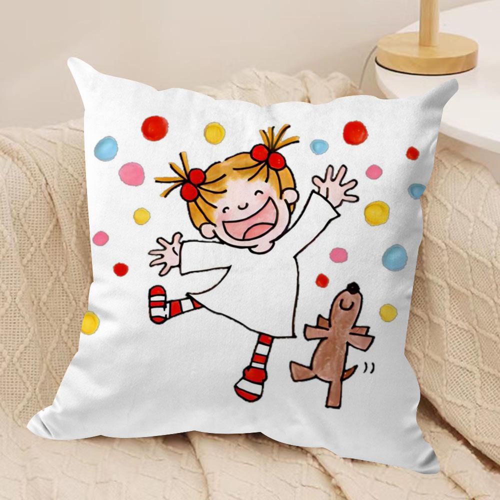 C-Coco and Wondrous Gang Cushion Cover Silky Short Plush Double-Sided Printed Pillow Case for Sofa All Seasons Home Decor Gift