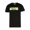 T-Shirt mit Buchstaben- und Ziffernaufdruck, feuchtigkeitsableitend, atmungsaktiv, Rundhalsausschnitt, Kurzarm, Herren Oberteile, Schwarz 599752-01