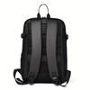 Large Solid Color Oxford Business Backpack - Spacious Commuter Bag with Waterproof Laptop Compartment