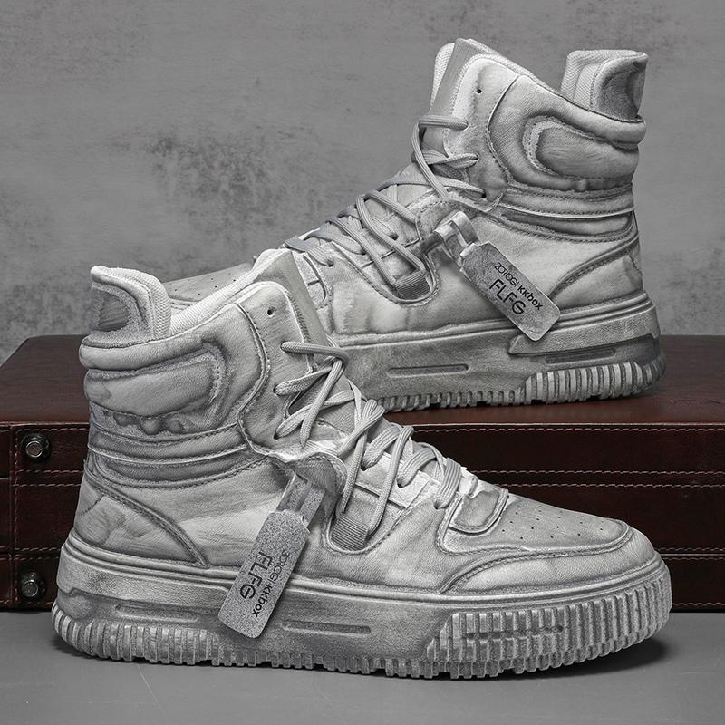 Verschleißfeste Sohlen Tägliche Freizeit Herrenschuhe Vintage Herren Turnschuhe Herren Stiefel Plüsch Bequem Rutschfest Vielseitig Weihnachtsgeschenke 42 gray