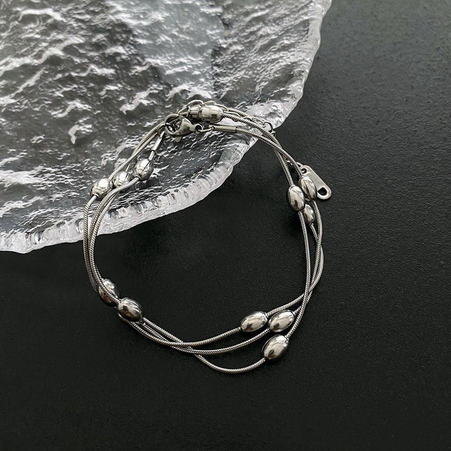 

1 шт. Модный женский браслет, многослойное ожерелье, свадебная вечеринка, праздничные украшения 1PCS Bracelets серебряный