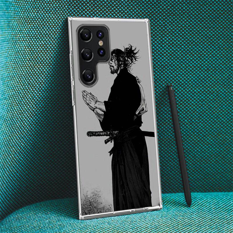 Manga Vagabond Capa Phone Case For Samsung S26 Ultra S25 Edge Galaxy S23 S21 S20 S24 FE S22 S10 Plus Cover Clear TPU Shell Coque