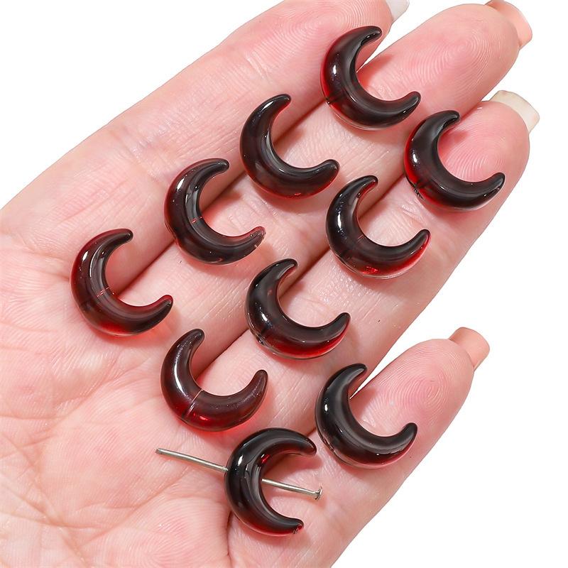 

Прозрачные однотонные стеклянные бусины в форме полумесяца, ручные бусины, ручная работа, браслет, подвеска, свободные бусины, ювелирные аксессуары, материалы, прекрасный цвет about 10 pcs