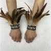 Goth Detachable Feather Wristband Comfortable Feather Wrist Cuffs Harajuku Woman Halloween Costume Shirt Bracelet