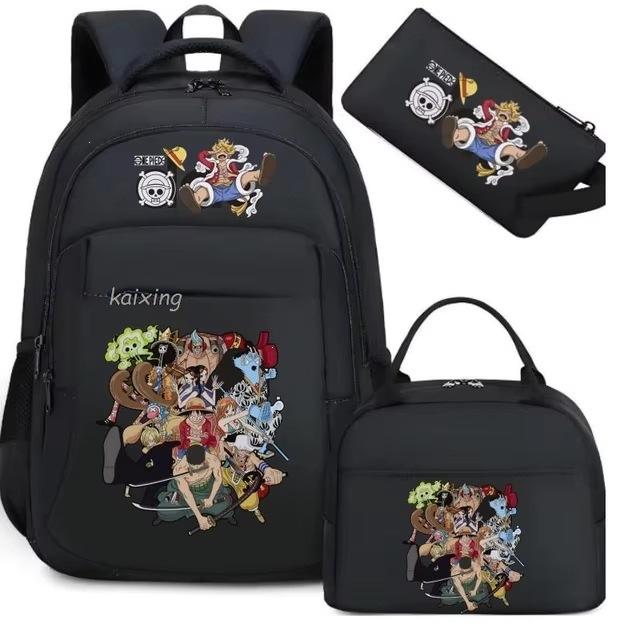 Schulrucksack mit großer Kapazität und Schultergurt; Schüler Drei-teiliges Federmäppchen-Set
