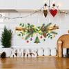 Christmas Painted Pine Tree Branches, Outdoor Balcony Glass Window Decoration with Window Stickers