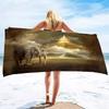 Microfiber Sand Free Beach Towel Quick Fast Dry Absorbent Oversized Lightweight Towels Blanket Swimming Bath Camping Elephant