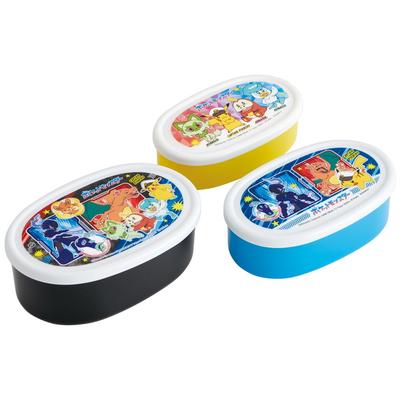 Lunch Sealable Storage Set of 3 Medium Small Made In Boxes, Containers, Containers, (Large 400ml, 280ml, 180ml), Pokémon 24, Japan, SRS3SAG-A