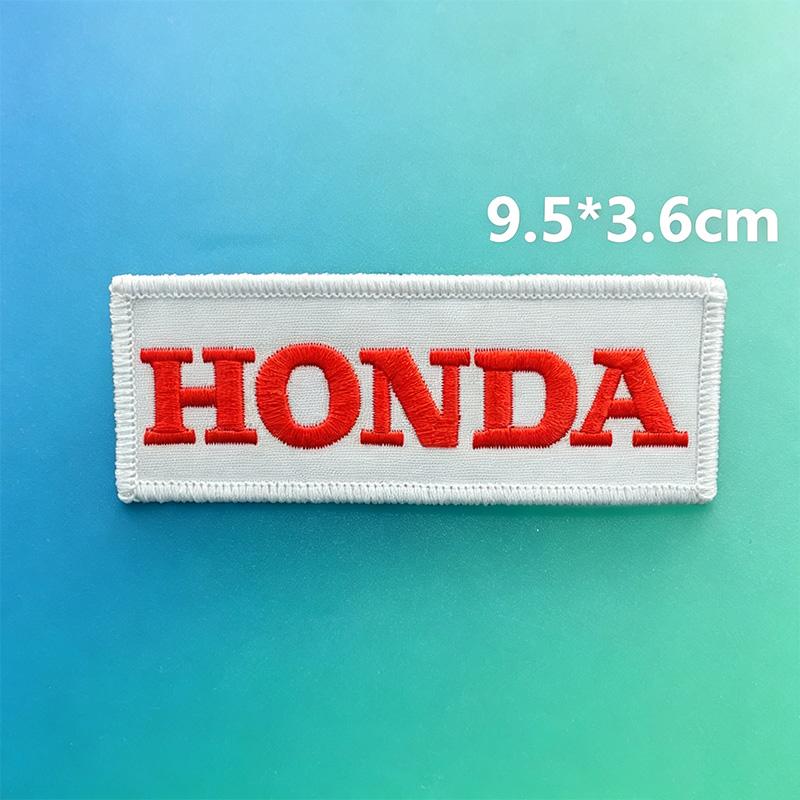 For Honda CB400 CB650 FCBF CBR25ORR CRF SH3O0 NC75O Motorcycle Logo Emblems Embroidered Cloth Stickers Clothing Hole Patch Decal