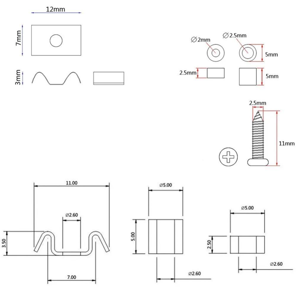 1 Pair Of String Trees/Retainers Electric Guitar Gold/Black/Chrome With Screw String Guides For Fender ST SQ Series