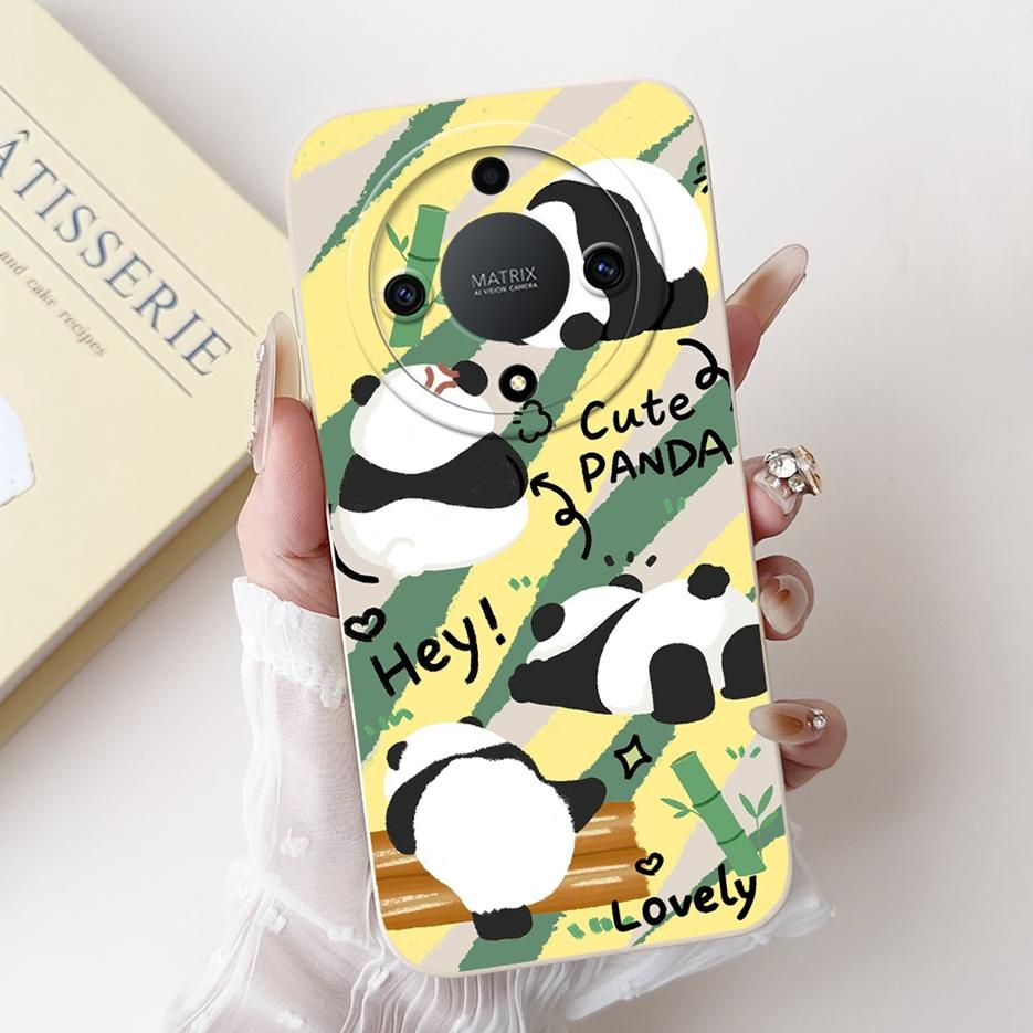 For Honor X9b Case Magic6 Lite ALI-NX3 Cute Panda Cartoon Cover Shockproof Phone Case For Honor Magic 6 Lite HonorX9b Soft Shell
