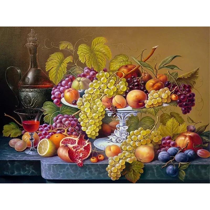 Pôster de Frutas e Vegetais Nórdicos Pintura em Tela Colorida Arte de Parede de Comida para Sala de Jantar Decoração de Cozinha Decoração de Casa Decoração de Parede