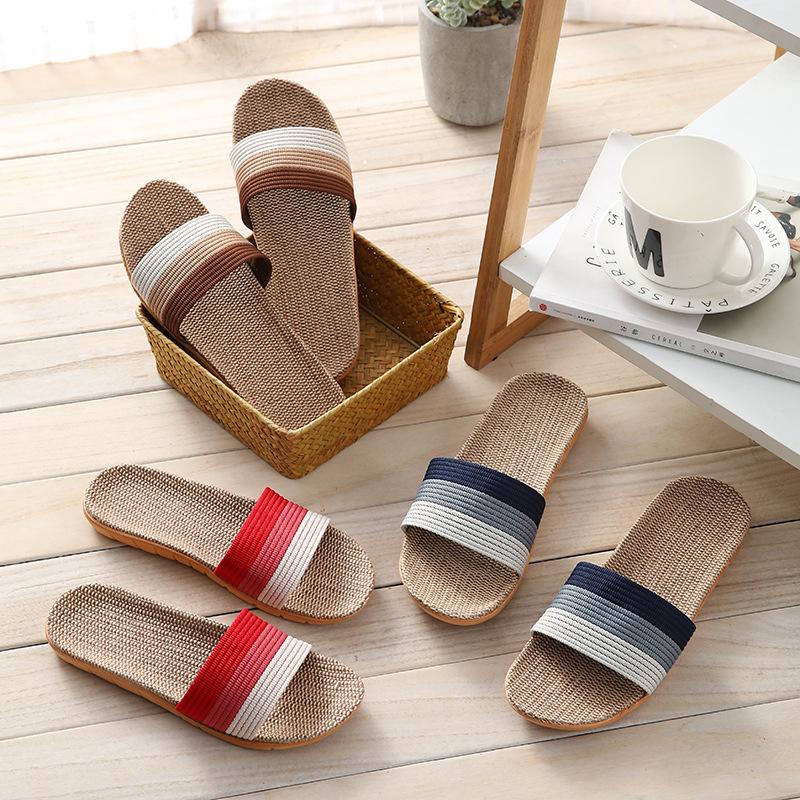 New Summer Soft-Sole Anti-Slip Linen Slippers