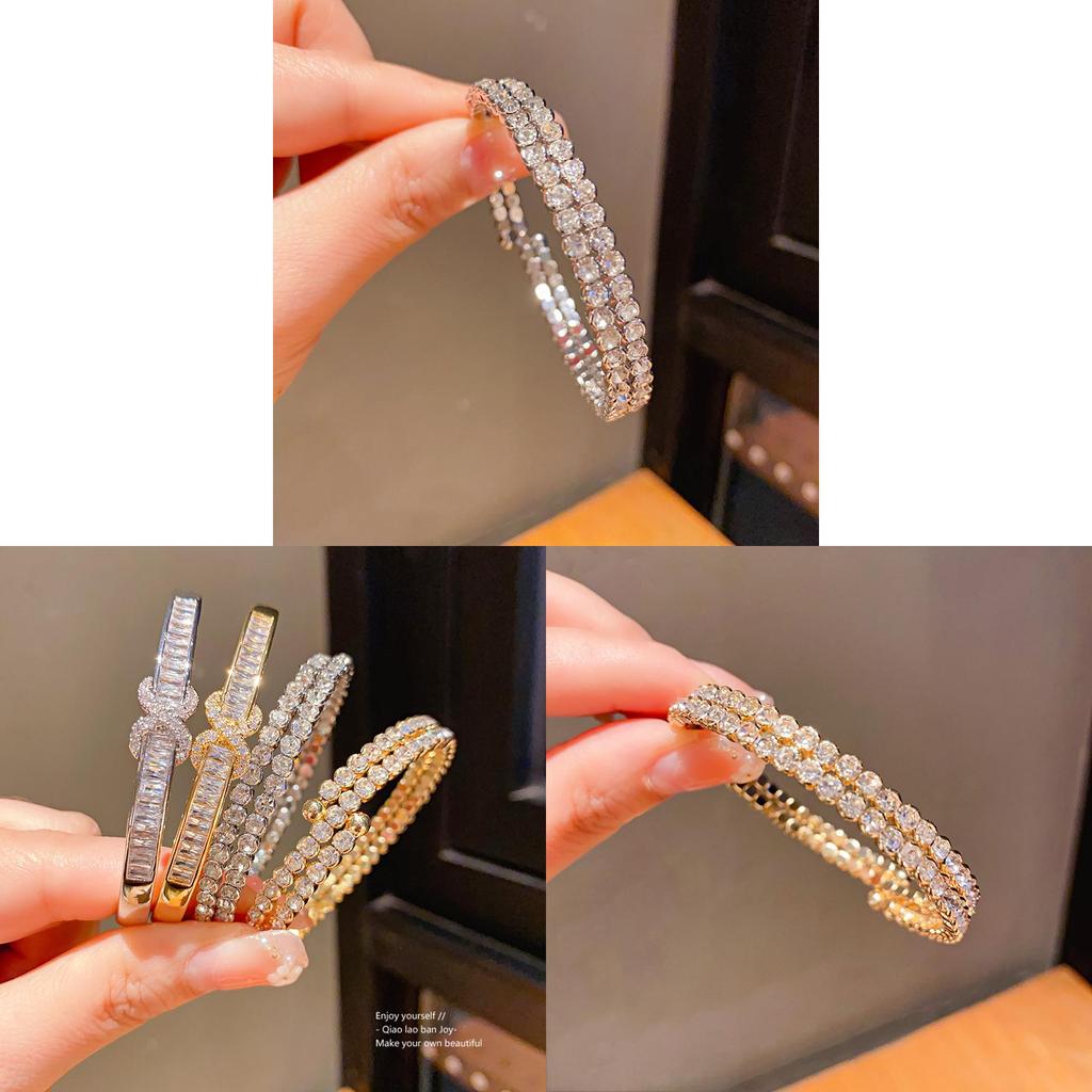 Light Luxury Alphabet Bracelet Copper Plated For Women Fashion Casual Jewelry