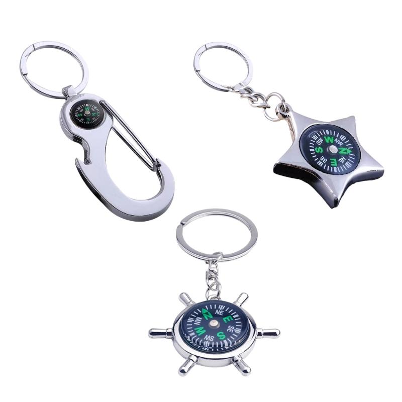 Professional Clear Compasses Camping Hiking Survival Tool Watertight Keychains Compasses Pocket Navigation Compasses