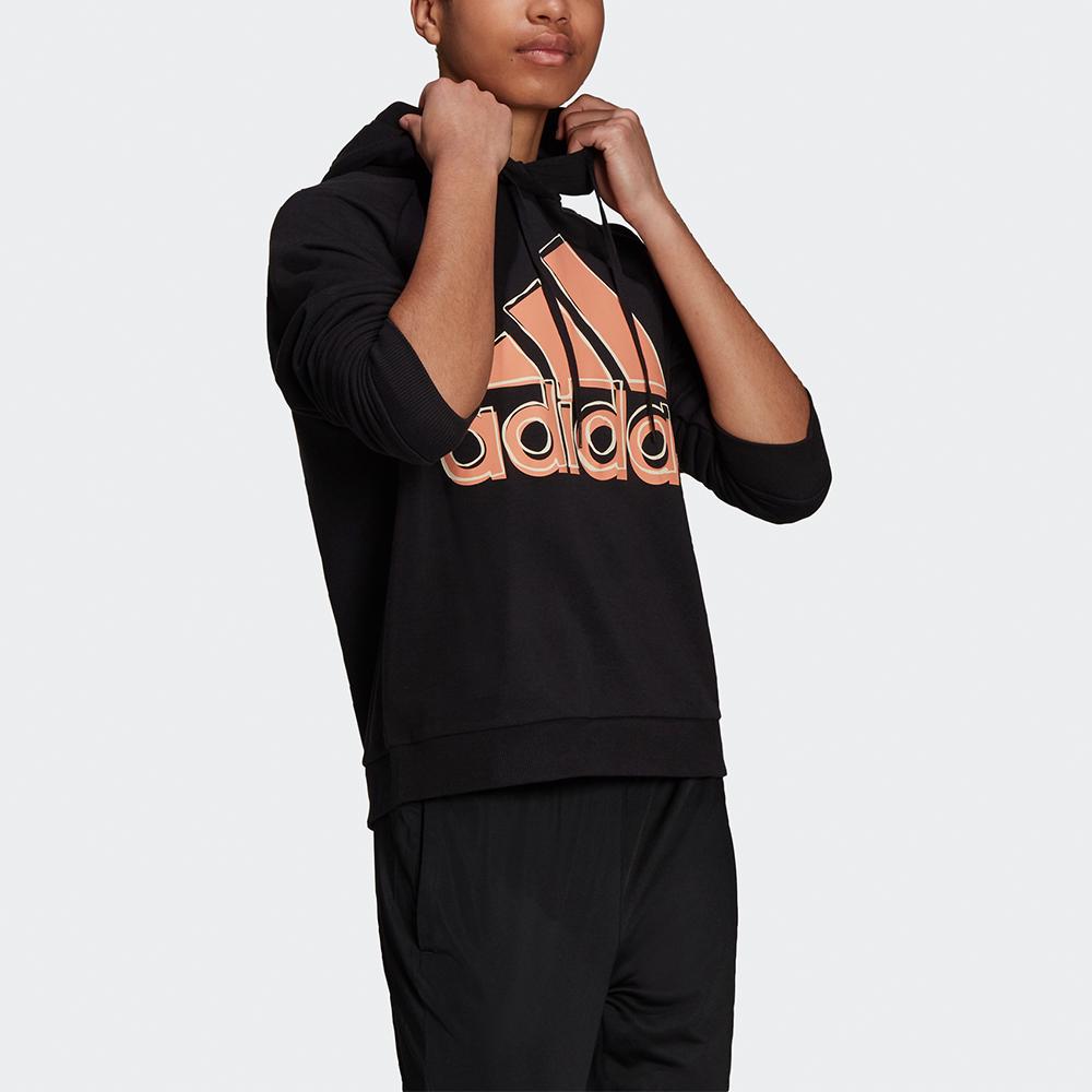 Adidas x Lego Co-Branded Logo Print Pullover Hoodie With Long Sleeves Women Tops Black HB5108