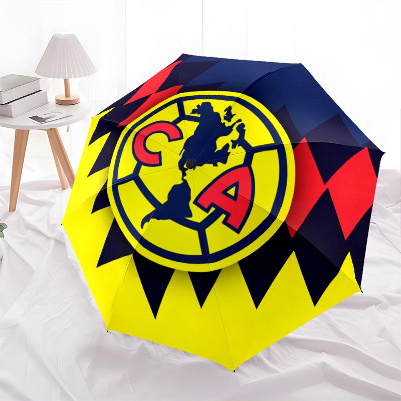 Club América pattern, automatic folding umbrella, portable and foldable design, 8 ribs, a Christmas or birthday gift.