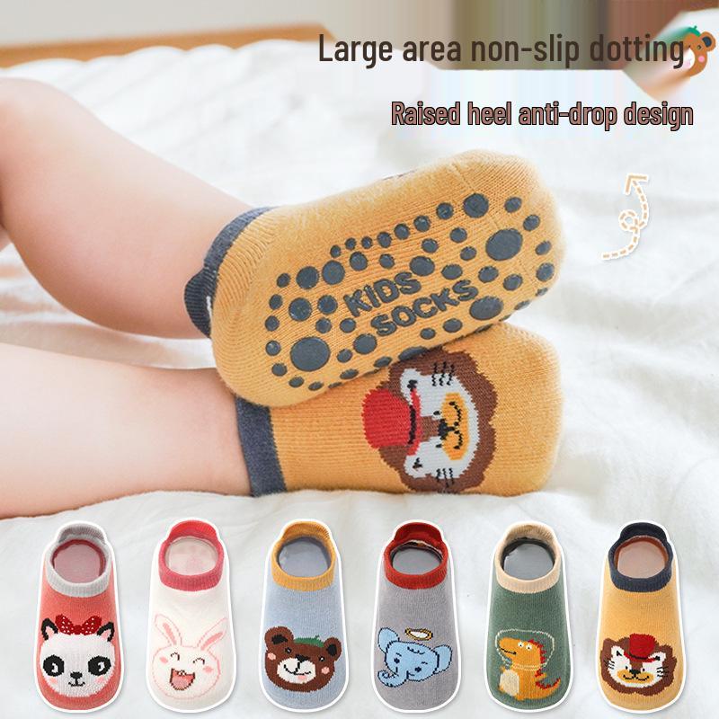 Rutschfeste Baby-Bodensocken - Niedliche Punkt-Trampolinsocken für Frühling & Herbst