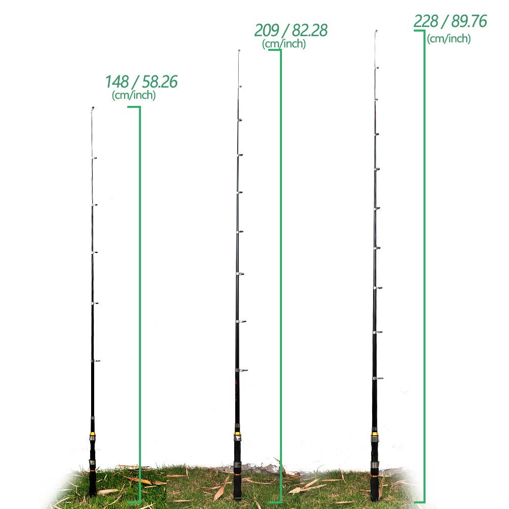 BAKAWA Ultra Short Mini Pesca 150 210 230 Travel Rod  Seat Portable Telescopic Fishing Rod Flying Carp Feeder Fiber SPINNING