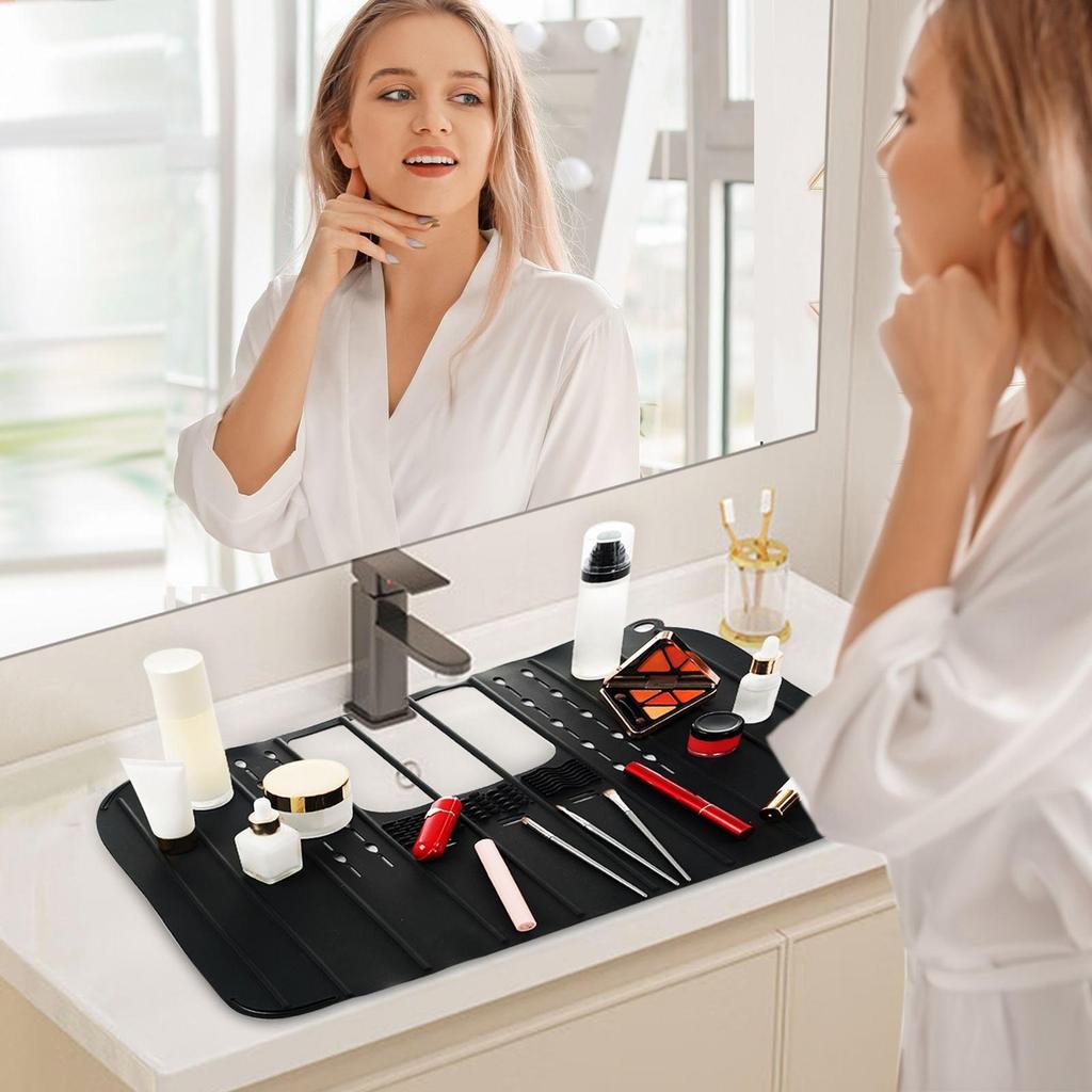 Bathroom Sink Cover For Counter Space Makeup Tools Organizer Travel Accessories Storage Shelf For Dorm Room Workstation Counter