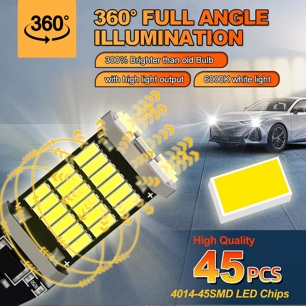 2PCS T15 W16W Canbus Car LED Reverse Light 6000K CSP Chips For Jeep Patriot 2007-2014 2015 2016 2017 Backup Lamp Plug and Play