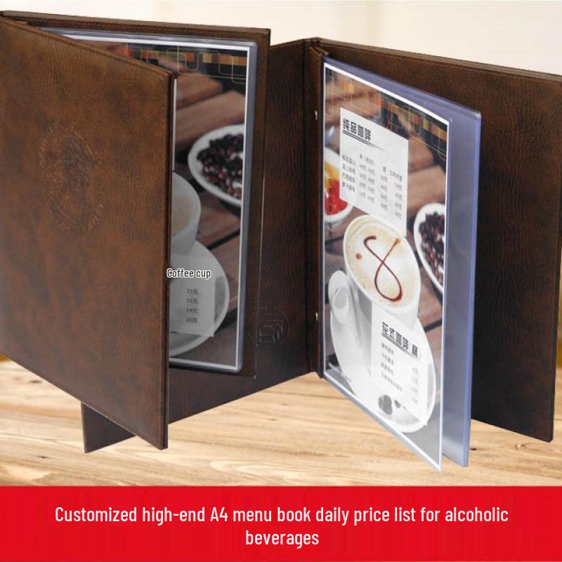 Папка-меню А4 с мягкими страницами Путеводитель по отелю или ресторану и прайс-лист парикмахера Default Option 3630₽