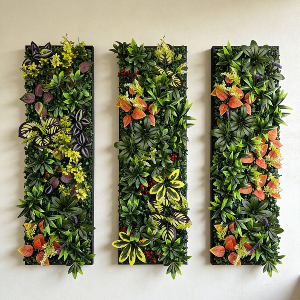 Flower Artificial Eucalyptus Carpet UV Protection Artificial Fern Grass Privacy Screen