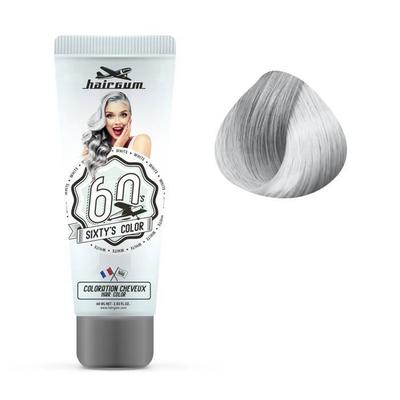 Semi-permanent Hair Color - Hairgum - Sixty's Color - White - 60ml - All Hair Types