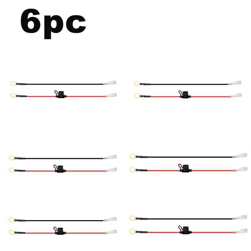 2/4/6/8pcs Car Fuse Holder Waterproof Mini Blade Adapter Splash-proof Box for Cutoff Switch Socket 18 AWG Wires for Automotive