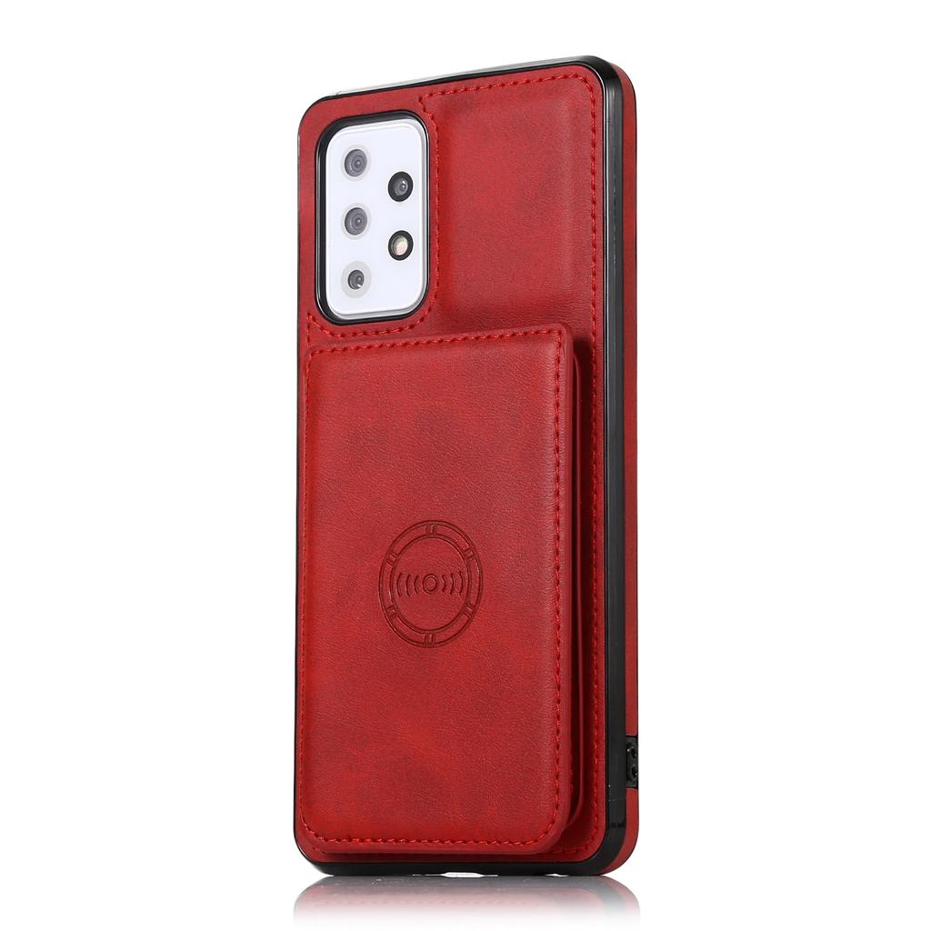 Magnetic Leather Case for Galaxy S25 S24 Ultra S23 Plus S22 S21 FE A55 A35 A15 A06 A16 A54 A24 A14 Cover Card Holder Stand Coque