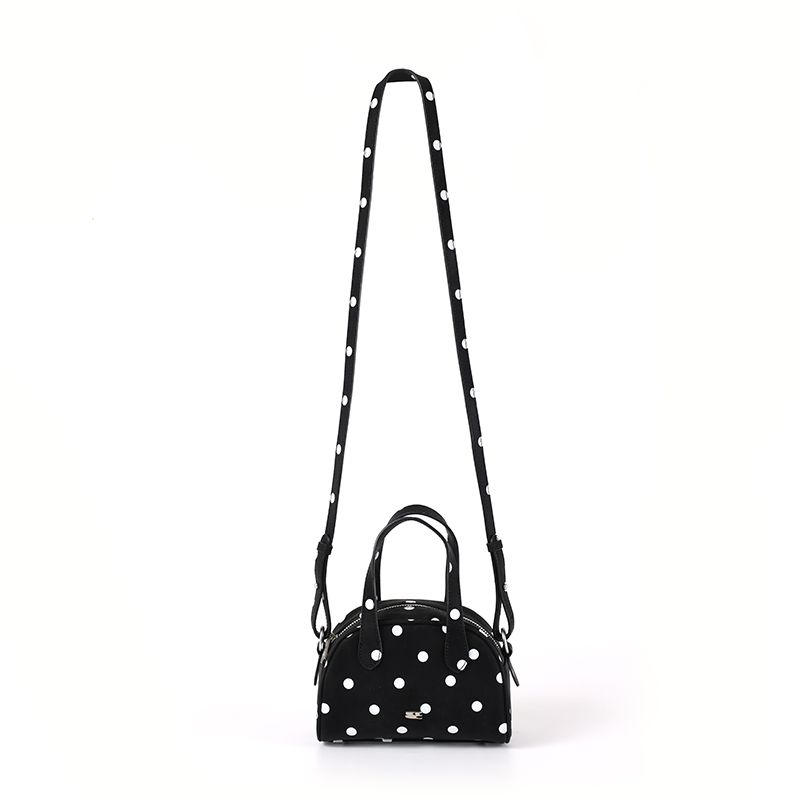 

Cryingcenter Tricolor Polka Dot Boston Shoulder Satchel Crossbody Bag Crying Center Black
