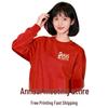 2026 Red Corporate Anniversary Sweatshirt - Custom Round Neck with Logo for Annual Meeting and Company Culture