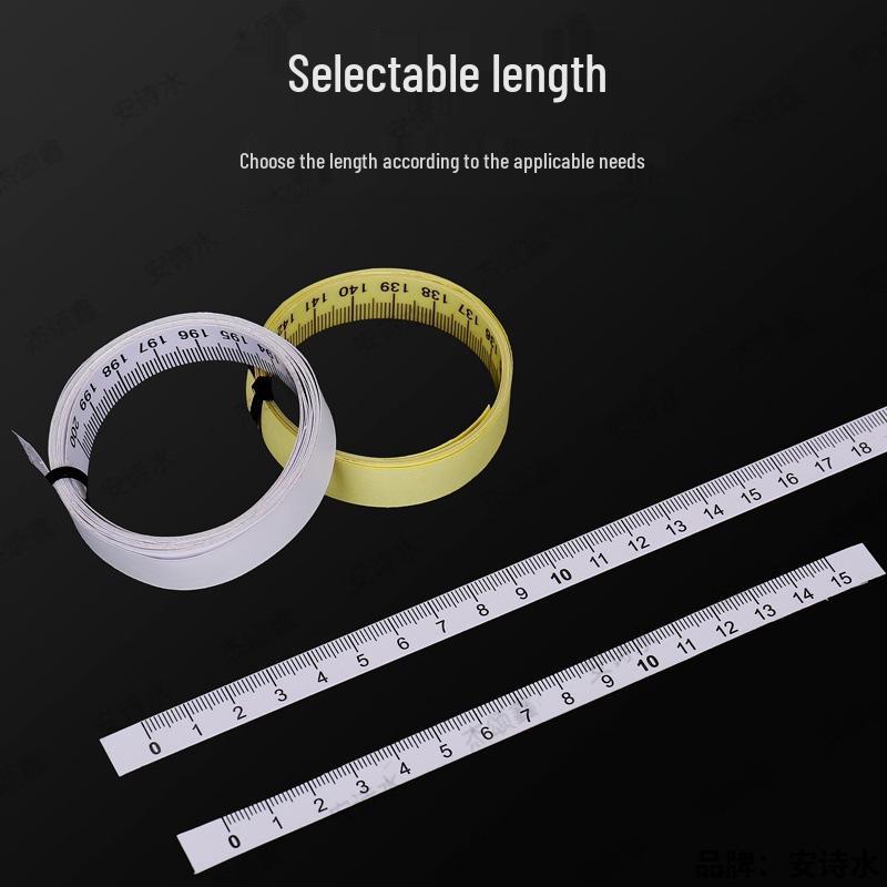 Waterproof Self-Adhesive Scale Ruler Sticker - Midpoint Measurement Marker.