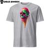 Chill Out In Style: Melting Skull Ice Cream Graphic Tee - Unisex Fun!